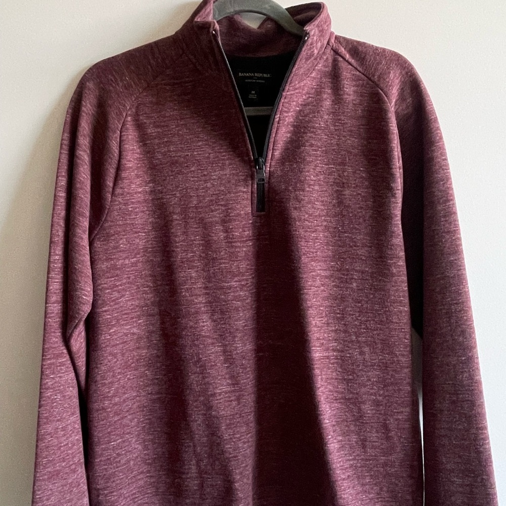 Burgundy Quarter-Zip Sweater